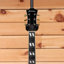 Eastman T59/TV vintage amber semi-hollowbody electric guitar with block inlays and cream tuning pegs