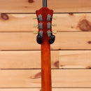Eastman T59/TV semi-hollow electric guitar vintage amber finish with black pickguard and cream tuners