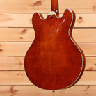 Eastman T59 semi-hollow electric guitar vintage amber finish with cream binding
