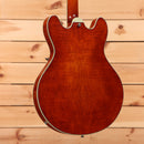 Eastman T59 semi-hollow electric guitar vintage amber finish with cream binding