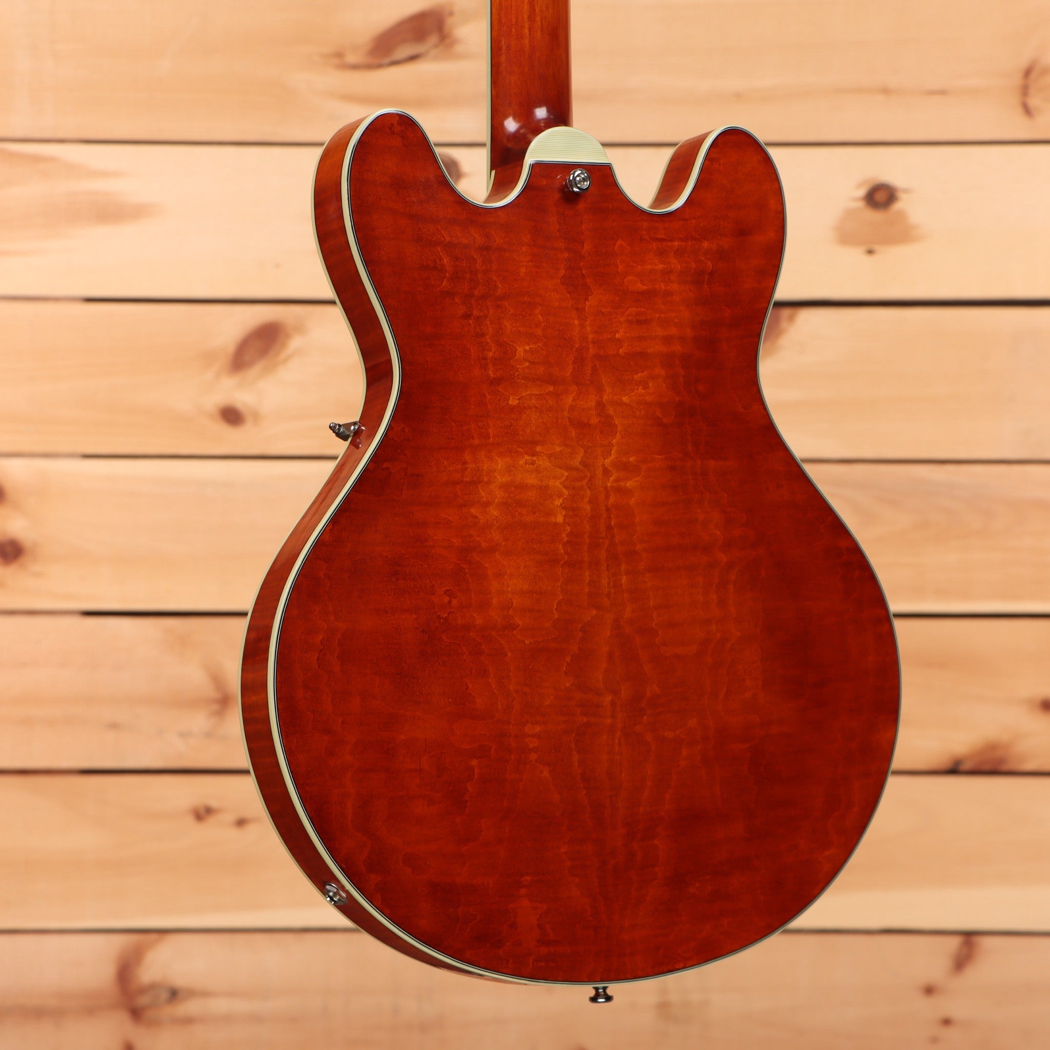 Eastman T59 semi-hollow electric guitar vintage amber finish with cream binding