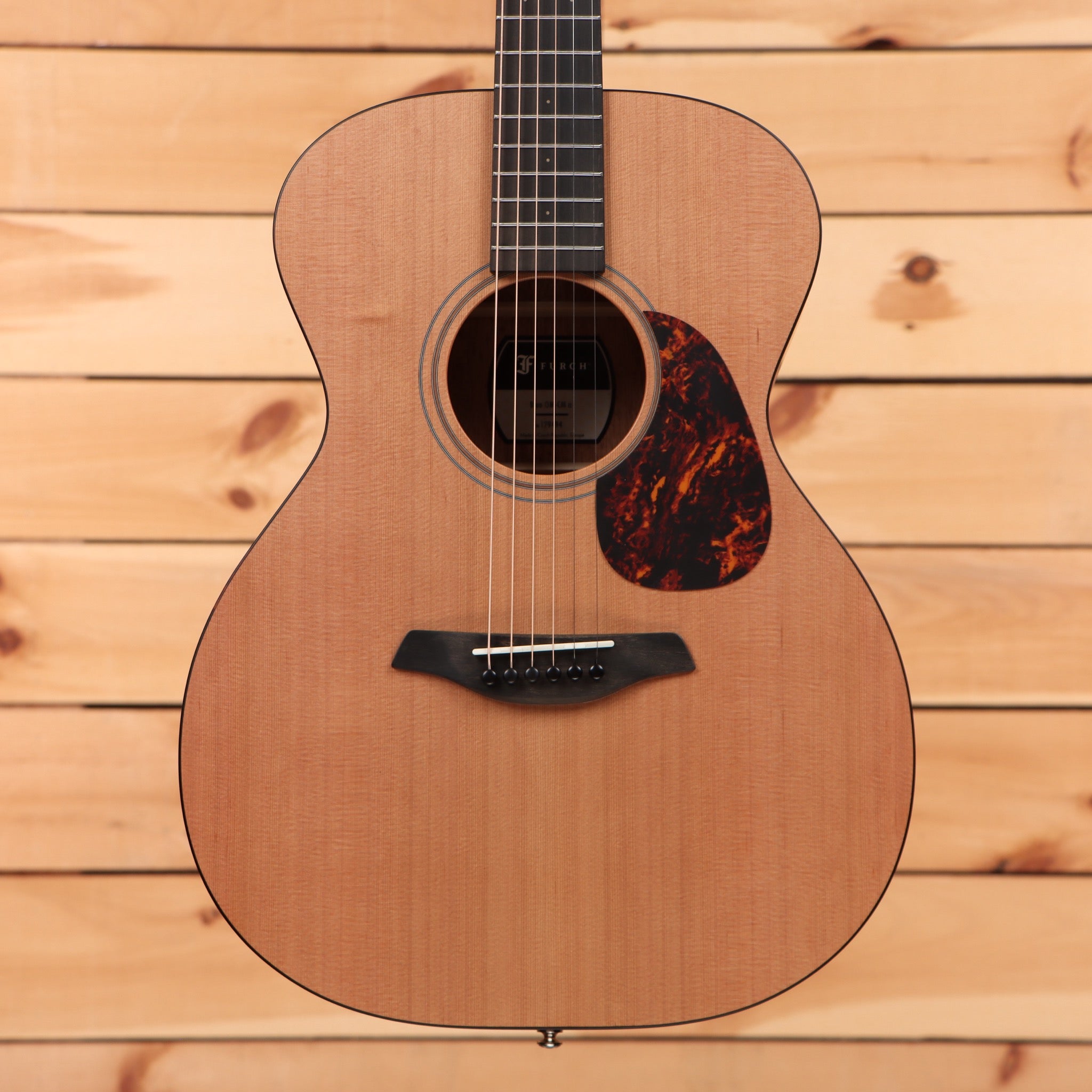 Furch Blue OMC MA acoustic guitar natural finish with tortoiseshell pickguard