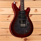 Paul Reed Smith SE Studio Charcoal Cherry Burst electric guitar with flamed maple top and dual humbuckers