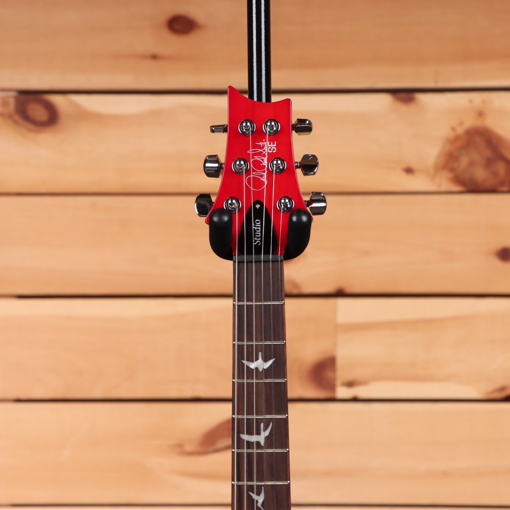 Paul Reed Smith SE Studio electric guitar Charcoal Cherry Burst with bird inlays on fretboard