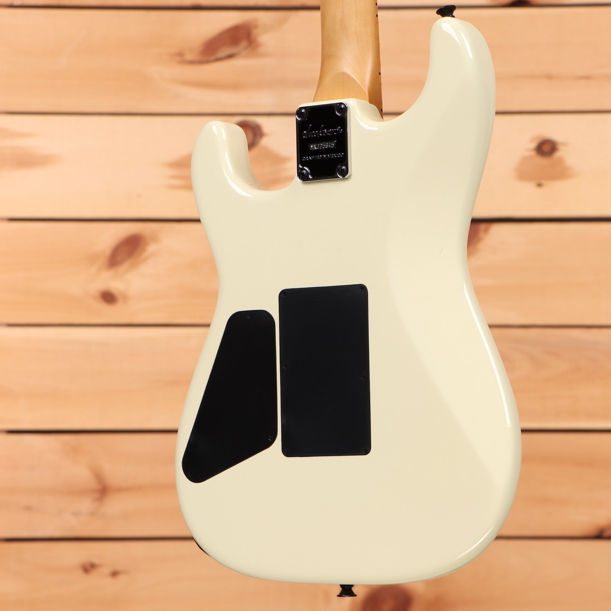 Jackson Pro Origins 1985 San Dimas SD1A electric guitar Vanilla Shake with dual humbucker pickups