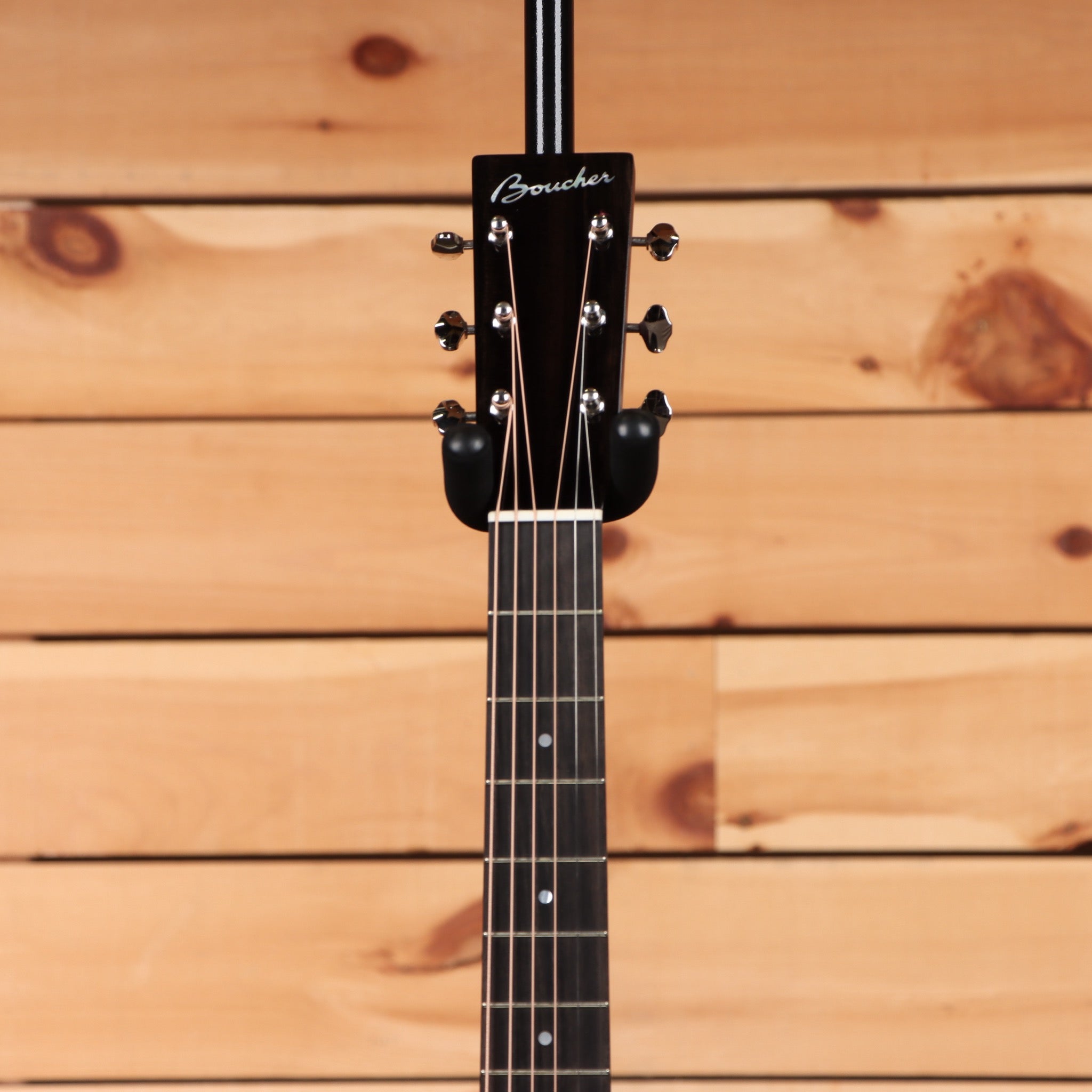 Boucher SG51MV acoustic guitar natural finish with black headstock and rosewood fretboard