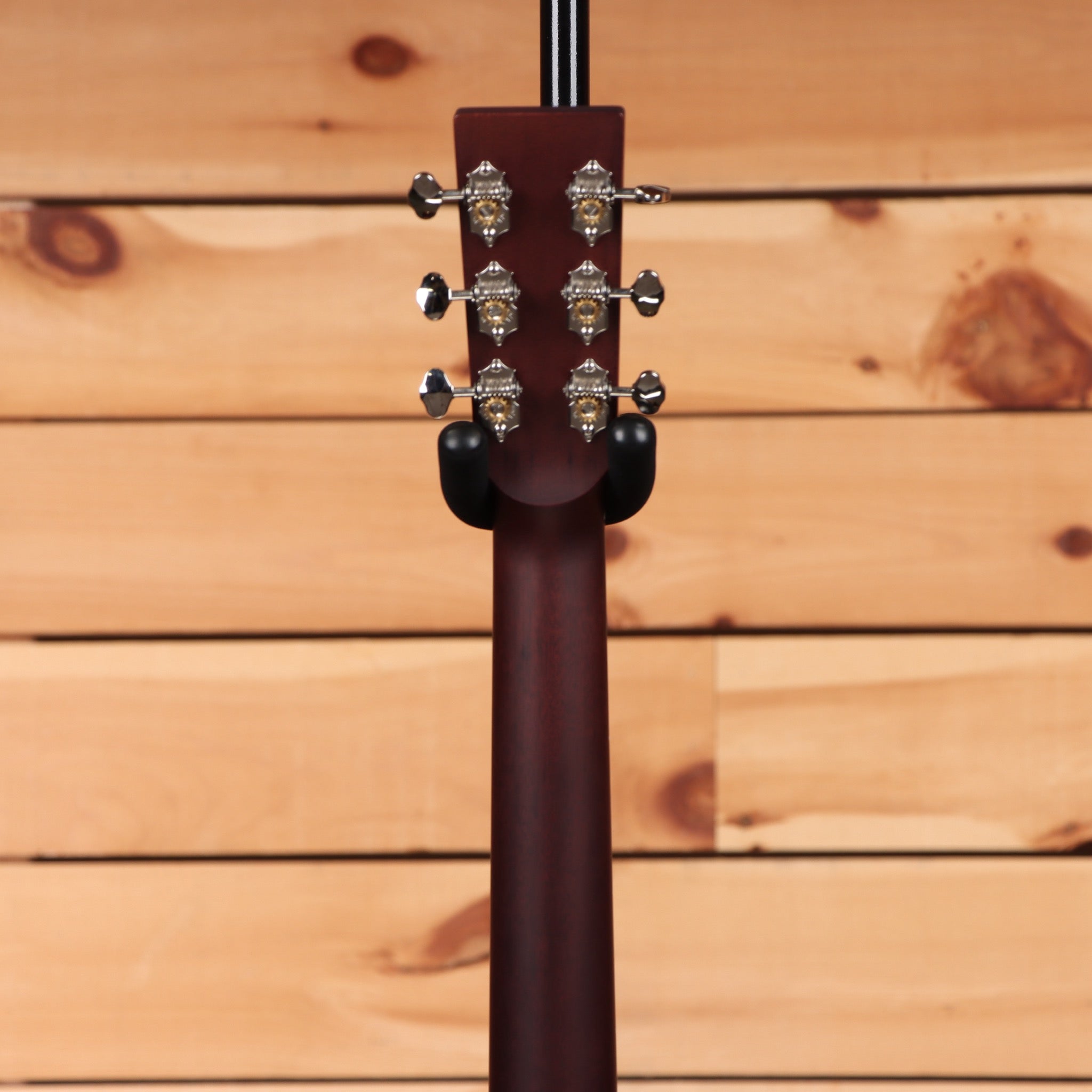 Boucher SG51MV acoustic guitar natural finish with chrome tuning machines and mahogany neck