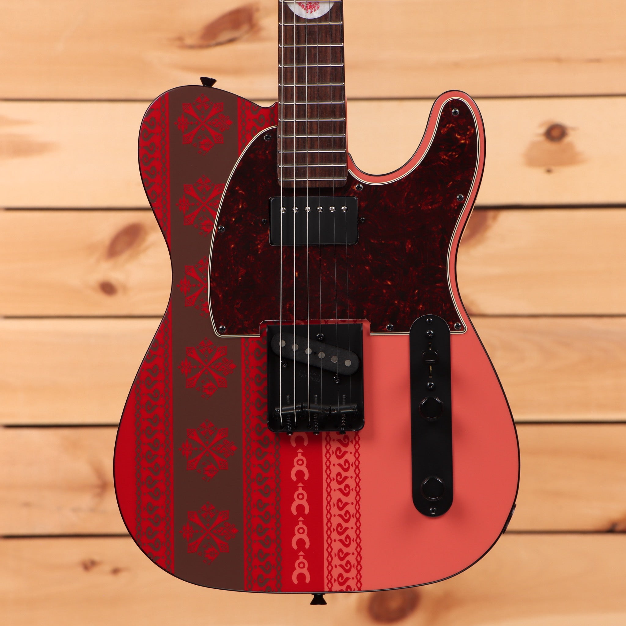 Fender Monster Hunter Rathalos Telecaster electric guitar Rathalos Red with decorative pattern pickguard