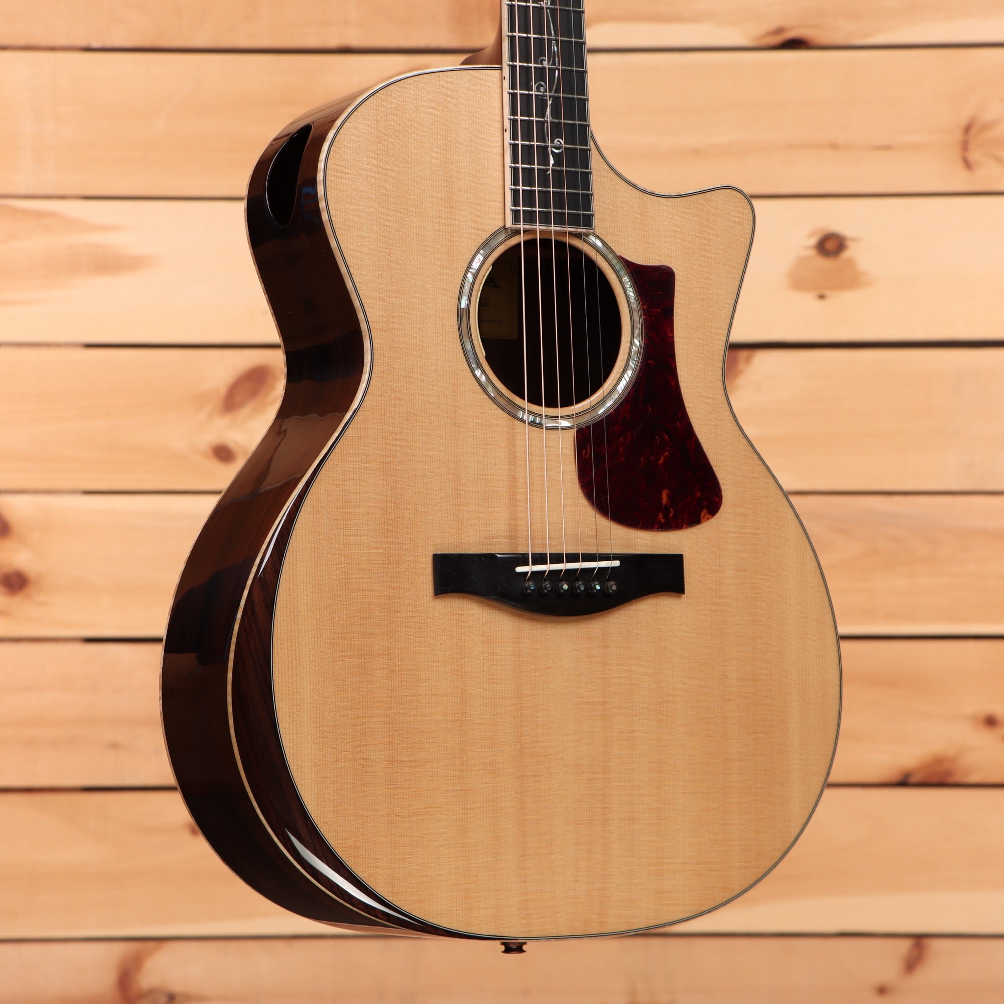 Eastman AC822CE natural acoustic guitar with venetian cutaway and dark mahogany back