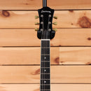Eastman T60TV semi-hollow electric guitar Faded Blue with cream top-hat knobs