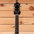 Eastman T60TV semi-hollow electric guitar Faded Blue with cream top-hat knobs