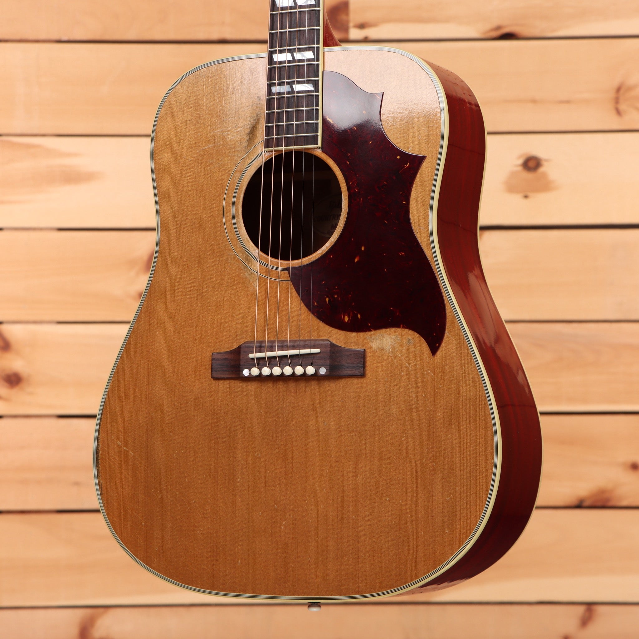 Gibson 1963 Country Western dreadnought acoustic guitar heavy aged smoked natural with tortoiseshell pickguard