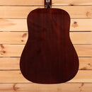 Martin DE Retro Plus Aging Toner dreadnought acoustic guitar rear view showing solid mahogany back