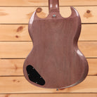 Gibson 1963 SG Junior Lightning Bar Reissue electric guitar TV Heather poly finish with single-cutaway body
