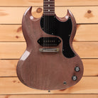 Gibson 1963 SG Junior Lightning Bar Reissue electric guitar TV Heather Poly with P90 pickup