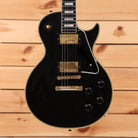 Gibson 1957 Les Paul Custom Reissue VOS electric guitar Ebony pre-owned with gold humbuckers and binding