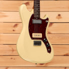 Treetone Stella electric guitar Vintage White with tortoiseshell pickguard and dual P90-style pickups