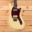 Treetone Stella electric guitar Vintage White with tortoiseshell pickguard and mixed P90 and humbucker pickups