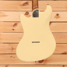 Treetone Stella electric guitar Vintage White offset body with roasted maple neck rear view