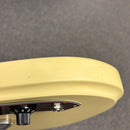 Treetone Stella electric guitar Vintage White finish with tortoiseshell pickguard and chrome controls detail view