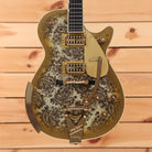 Gretsch G6134TG Limited Edition Paisley Penguin semi-hollow electric guitar gold paisley pre-owned with gold hardware