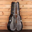 Eastman E20SSTC sunburst semi-hollow electric guitar case with gray velvet interior and brass hardware