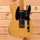 Fender American Ultra Luxe 50s Telecaster electric guitar Butterscotch Blonde with black pickguard