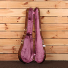 Gibson 1957 Les Paul Custom Reissue VOS electric guitar Ebony pre-owned with gold hardware and burgundy velvet case interior