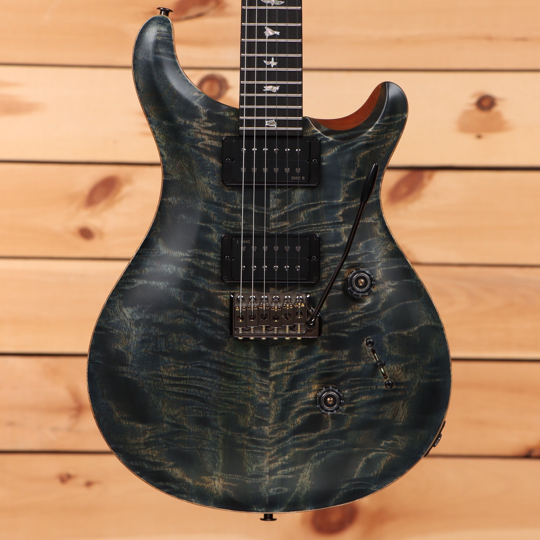 Paul Reed Smith 40th Anniversary Custom 24 electric guitar Faded Whale Blue with figured maple top and dual humbuckers
