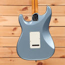 Fender American Ultra Luxe Vintage 60s Stratocaster ice blue metallic electric guitar with single-coil pickups
