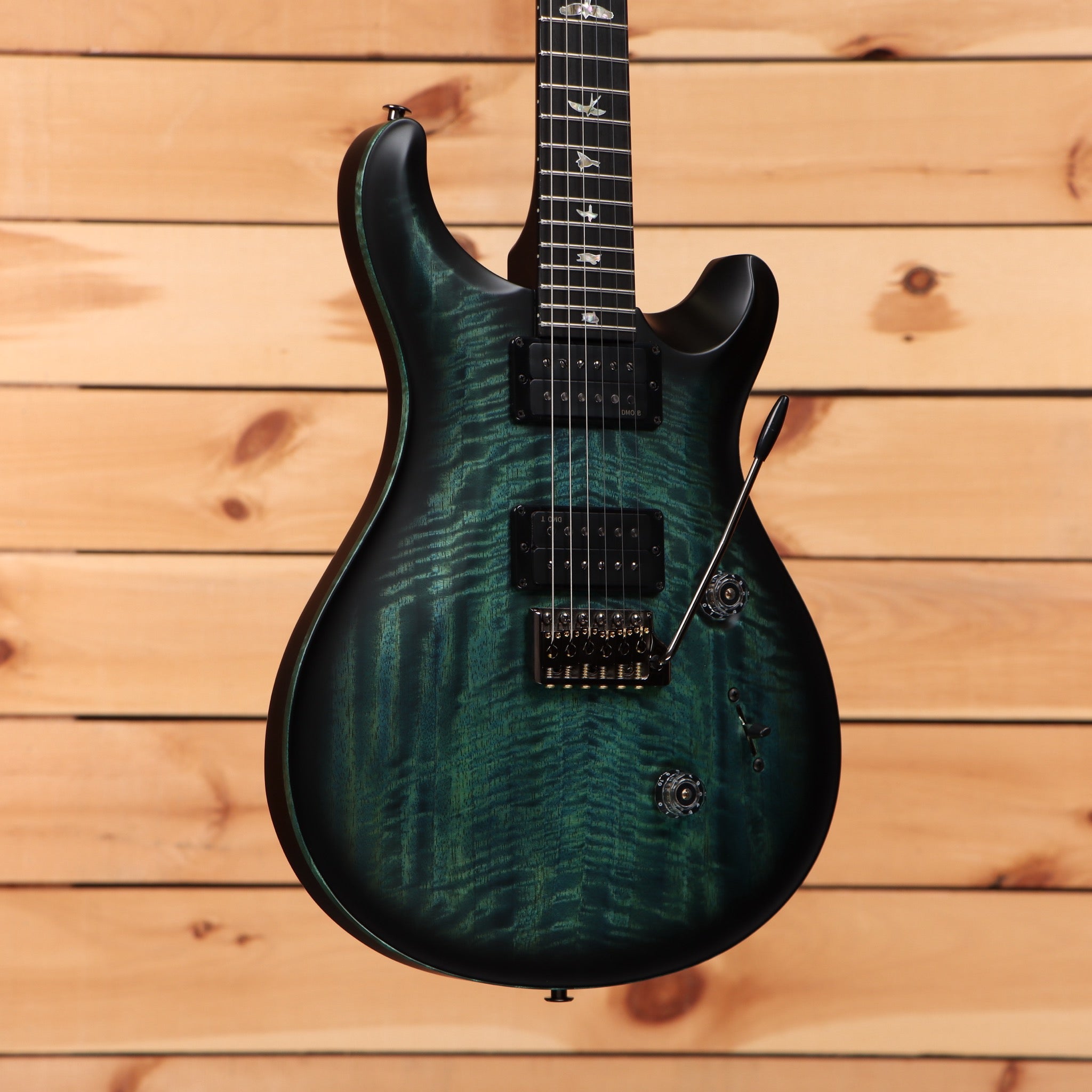 Paul Reed Smith 40th Anniversary Custom 24 Satin electric guitar Cobalt Smokeburst with flame maple top