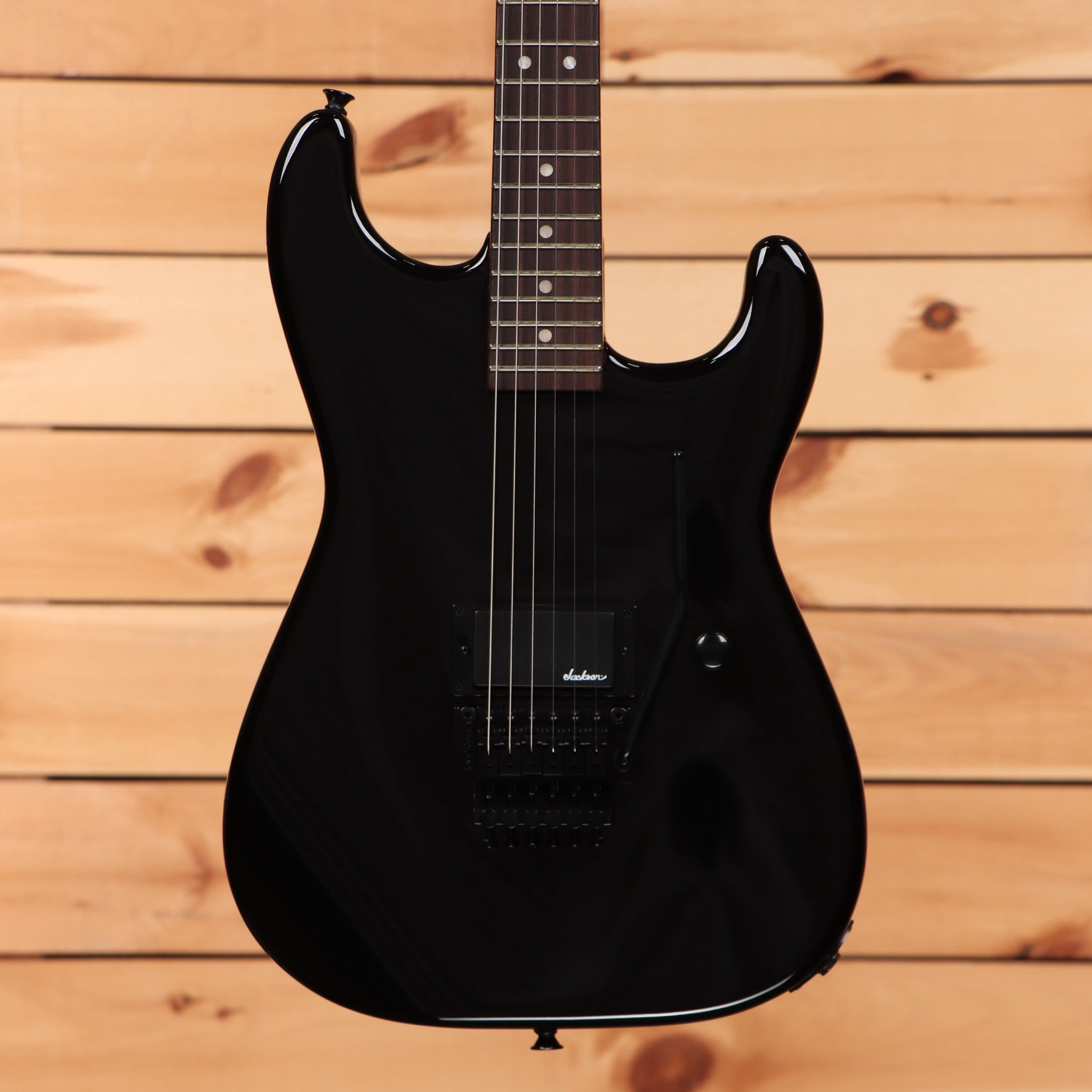 Jackson Pro Origins 1985 Sandimas SD1a electric guitar black with rosewood fretboard and humbucker pickups