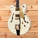 Gretsch Ltd Falcon Center Block Double Cut semi-hollow electric guitar Vintage White with Bigsby tremolo and gold hardware