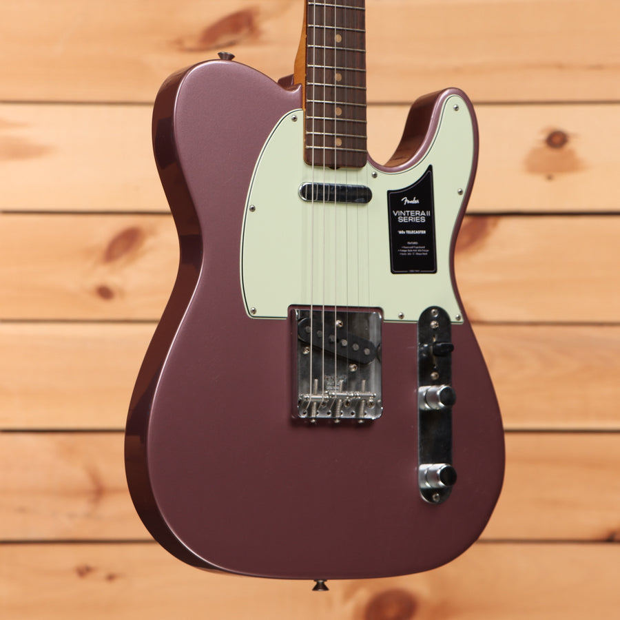 Fender Vintera II Road Worn 60s Telecaster electric guitar Burgundy Mist Metallic with single-coil pickups