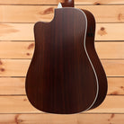 Martin DCPA4-R dreadnought acoustic-electric guitar Natural with rosewood back cutaway and white binding