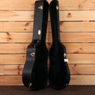 Martin DCPA4-R acoustic guitar hardshell case black with green velvet interior and gold hardware latches