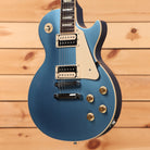 Gibson Les Paul electric guitar pelham blue finish with dual humbucker pickups and gold hardware
