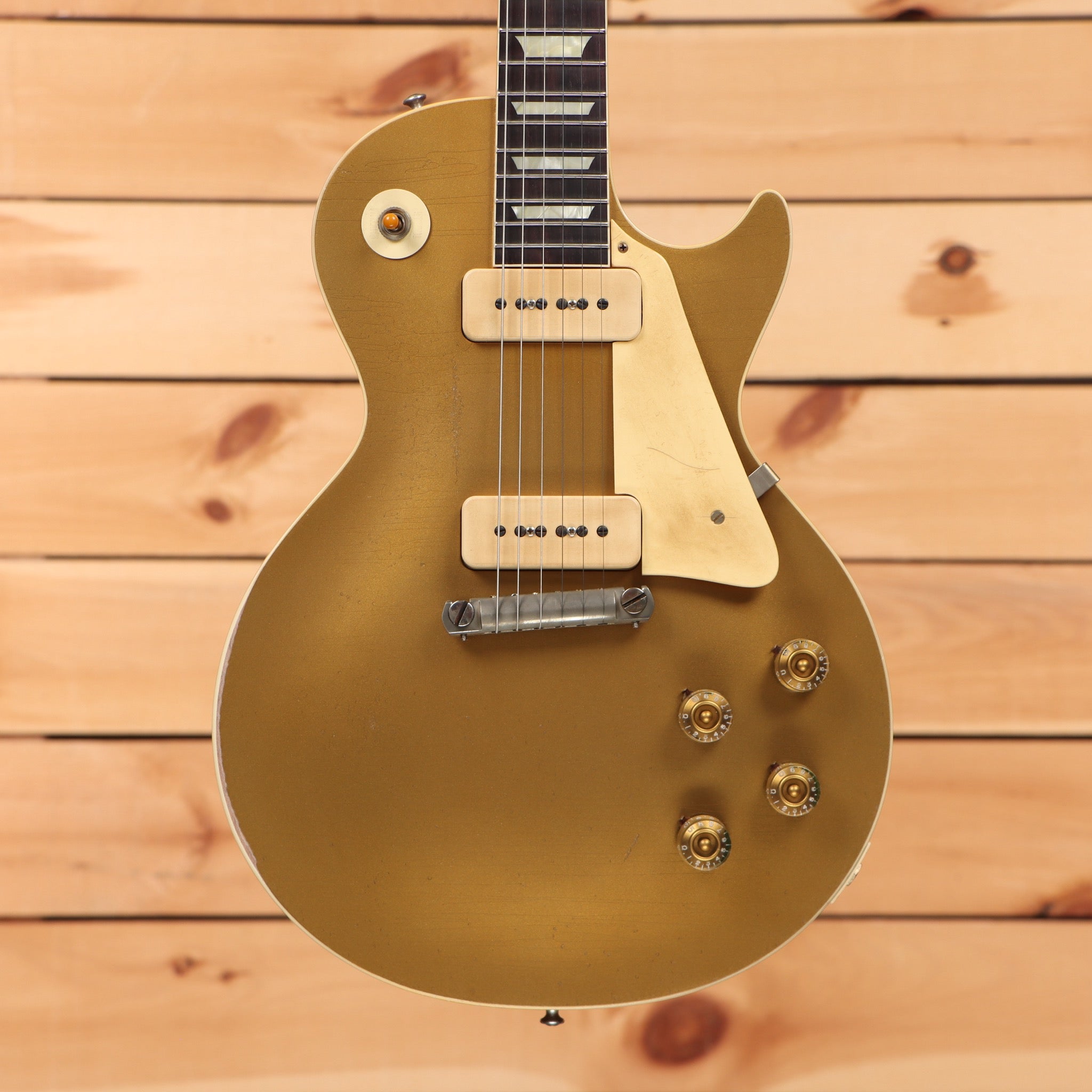 Gibson 1954 Les Paul Goldtop Reissue electric guitar heavy aged double gold with dual humbuckers