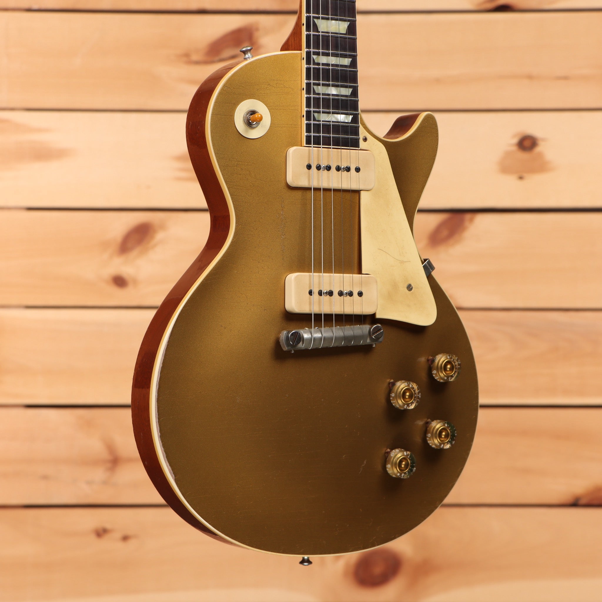 Gibson 1954 Les Paul Goldtop Reissue heavy-aged electric guitar double gold finish with dual humbuckers