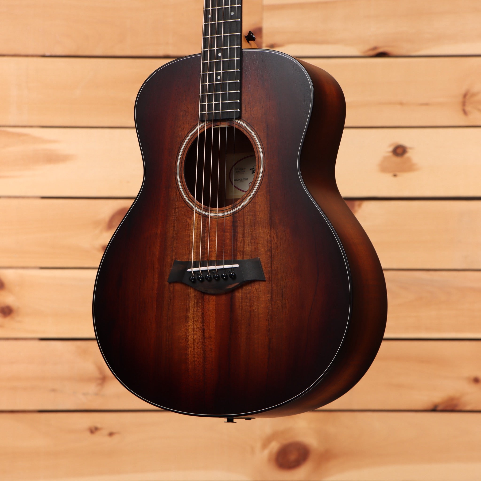 Taylor GS Mini-e Koa Plus acoustic-electric guitar shaded edgeburst with rosewood fretboard