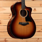 Taylor 214cek Shaded Edgeburst acoustic-electric guitar with venetian cutaway and rosewood fretboard