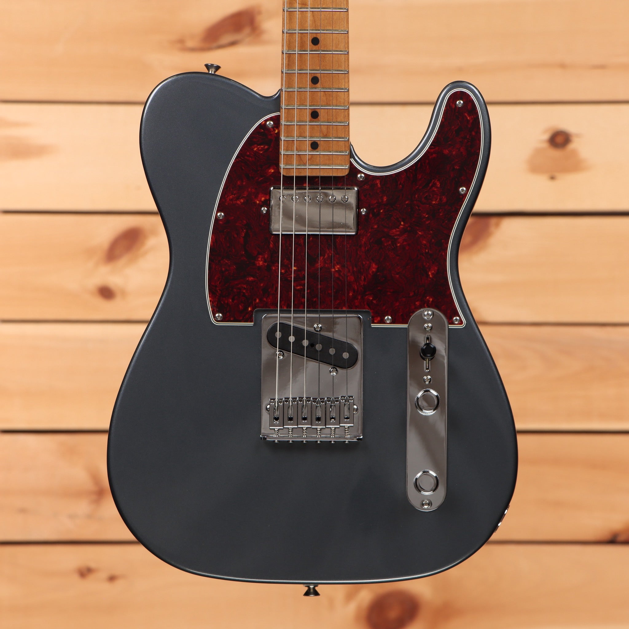Fender Limited Player II Telecaster electric guitar Charcoal Frost Metallic with dark red tortoiseshell pickguard