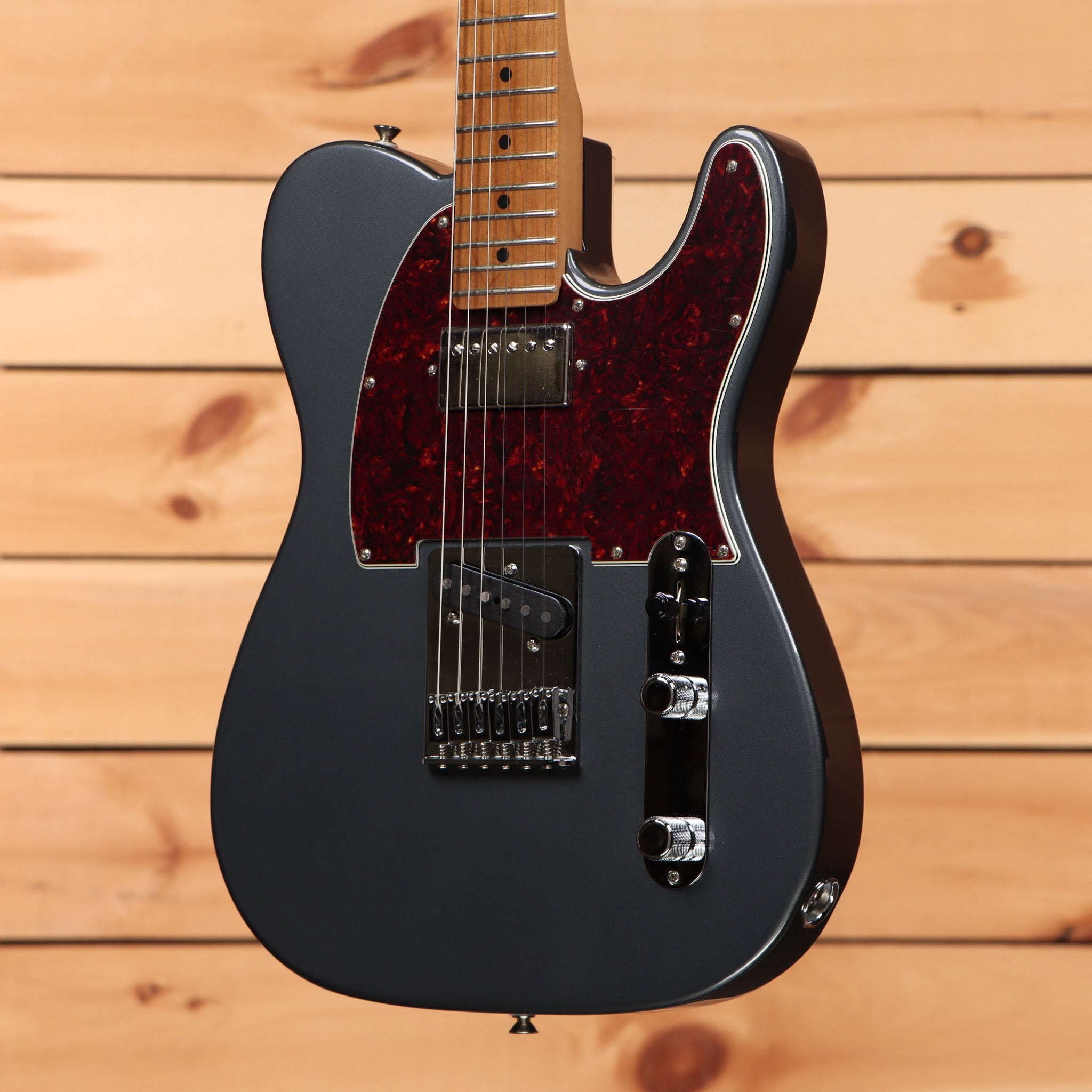 Fender Limited Player II Telecaster electric guitar Charcoal Frost Metallic with dark red tortoiseshell pickguard