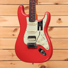 Fender American Ultra Luxe Vintage 60s Stratocaster HSS electric guitar Fiesta Red with white pickguard