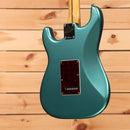 Fender American Professional Classic Stratocaster electric guitar Faded Sherwood Green Metallic with dark tortoiseshell pickguard