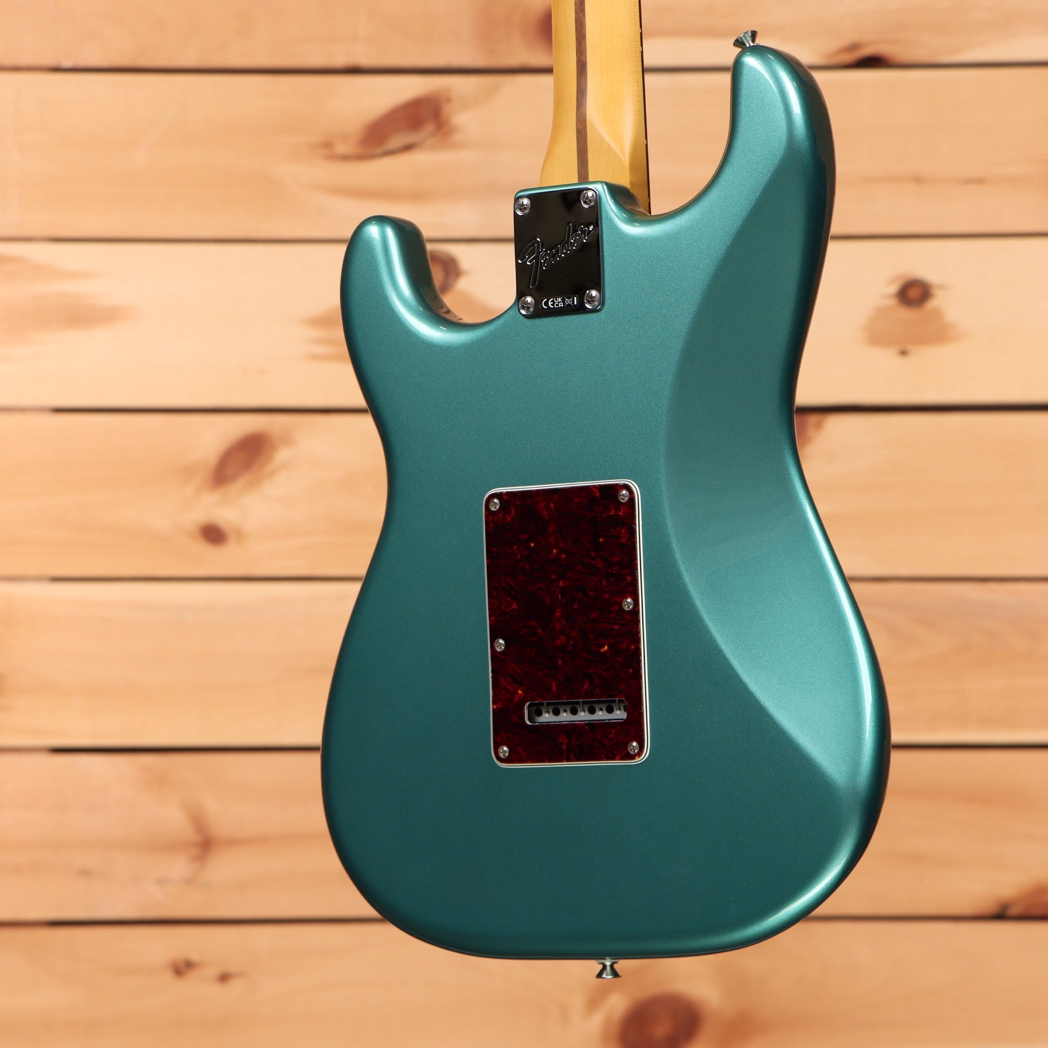 Fender American Professional Classic Stratocaster electric guitar Faded Sherwood Green Metallic with dark tortoiseshell pickguard