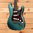 Fender American Professional Classic Stratocaster electric guitar Faded Sherwood Green Metallic with single-coil pickups