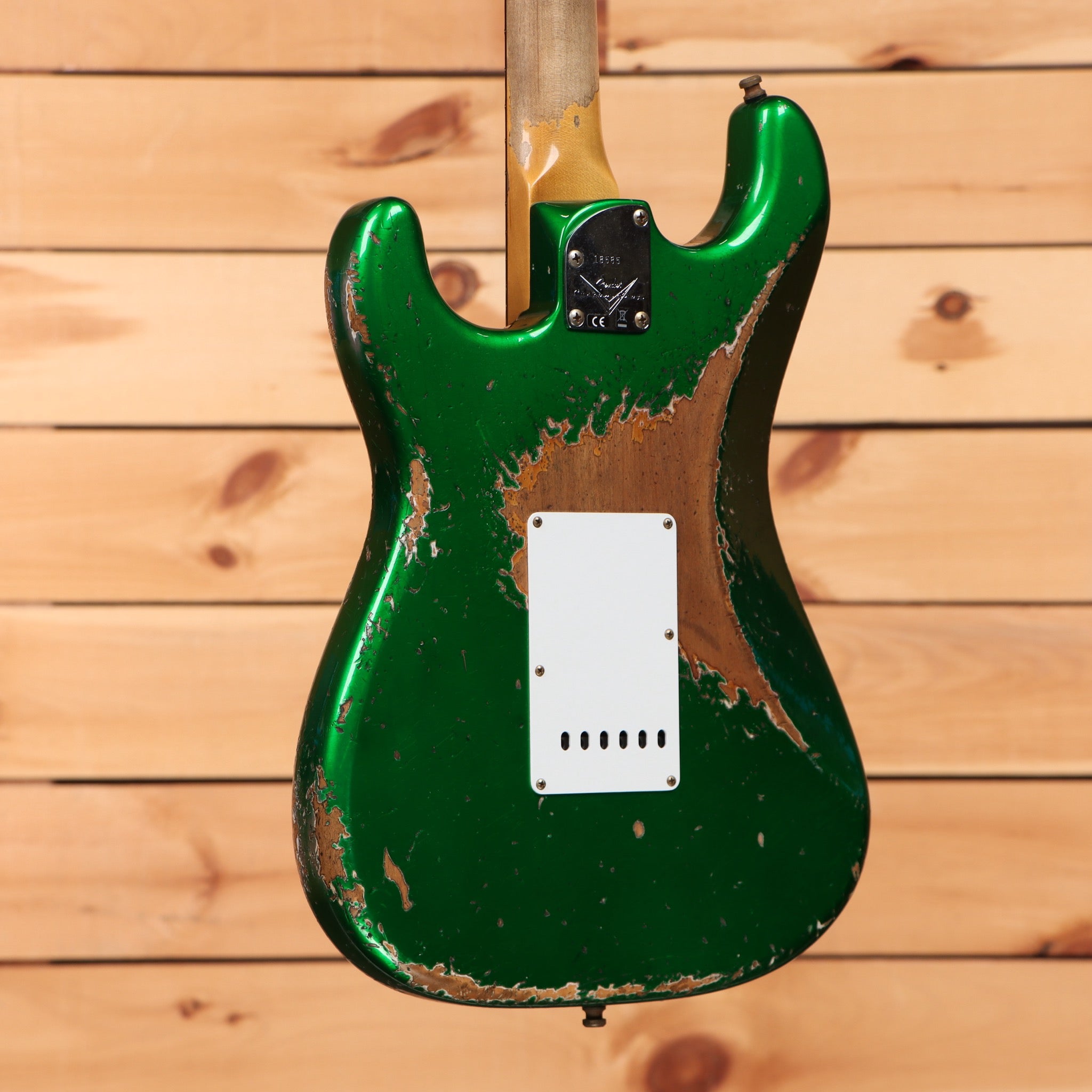 Fender Custom Shop Stratocaster Pro Super Heavy Relic electric guitar Candy Green with white pickguard