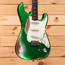 Fender Custom Shop Stratocaster Pro Super Heavy Relic electric guitar Candy Green with single-coil pickups