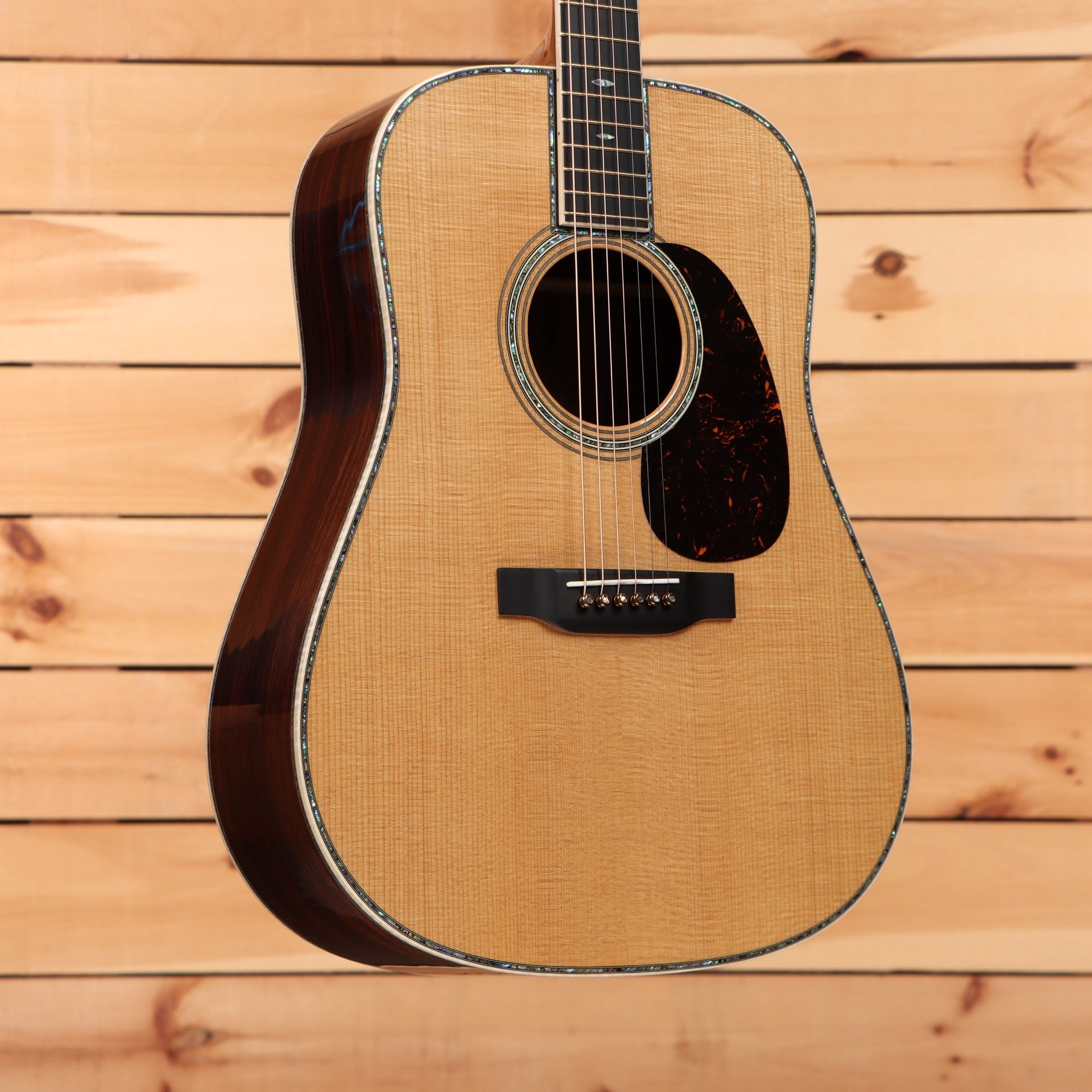Martin D-45 Modern Deluxe dreadnought acoustic guitar natural finish pre-owned with tortoiseshell pickguard